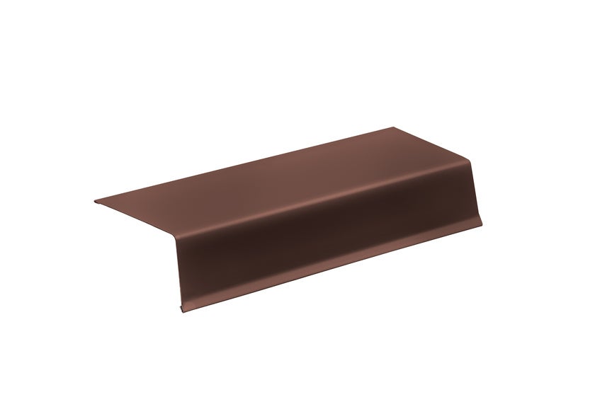 KLAUER STEEL GUTTER APRON 2"X3X10' W/HEM BROWN (25)