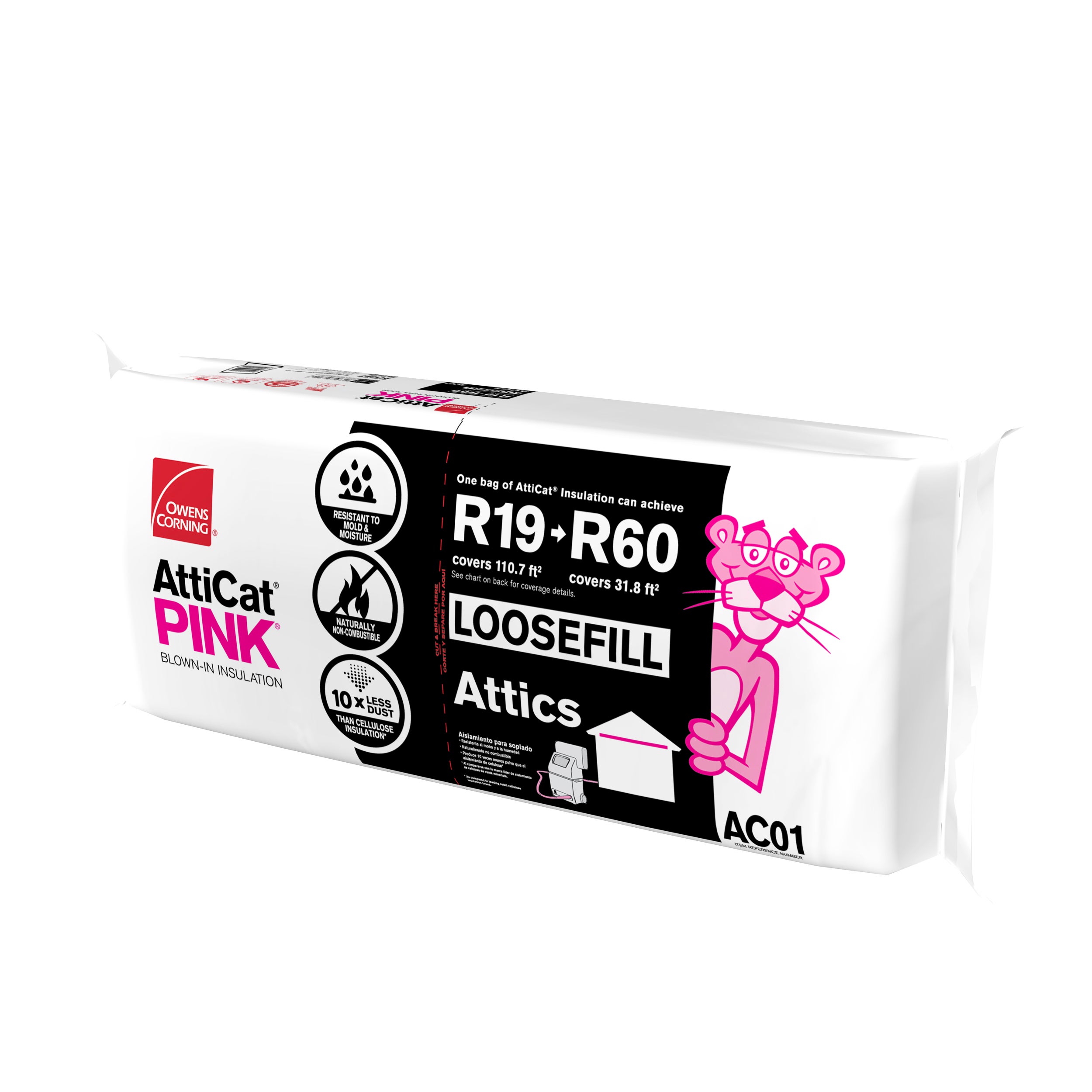 ATTICAT BLOWN-IN INSULATION (28.5 LB/BG) (33 BG/SKID)#531659