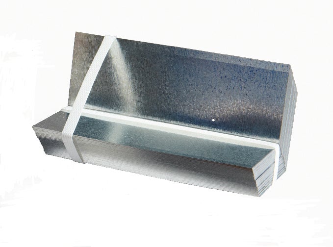 STEP FLASHING 4"X4"X8" GALV W/CRIMP ( 50EA/BDL)