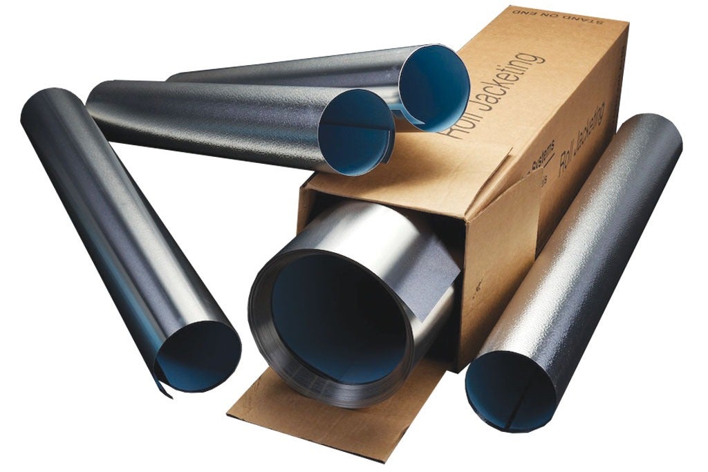 JM 2"LAP,1/2"HEM ALUM JKT SM .016X3' W/POLY #19 SO= 63.25"